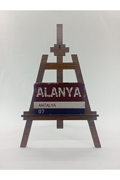 CraftbyBYC Alanya İlçe Temalı Retro Ahşap Buzdolabı Magneti-Hediyelik Konsept...