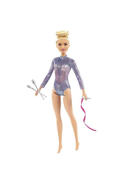 Generic Barbie Rhythmic Gymnast Blonde Doll (12-in/30.40-cm), Leotard & Accessories
