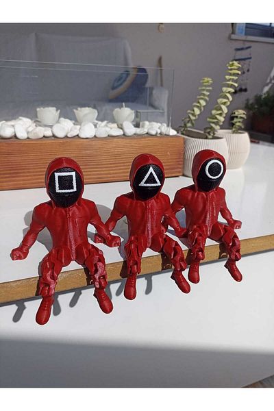 smilechild Squid Game 3-Piece Sitting Figure Toy Character Large Size