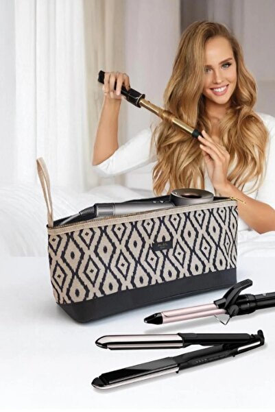 A&A حقيبة فرد الشعر للعناية بالسفر ومستحضرات التجميل وحقائب تنظيم مستحضرات ال...