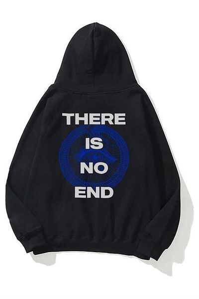 Hunors Sportswear & Company Unisex There Is No End Sweatshirt Hoodie Black
