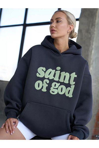 Hunors Sportswear & Company Unisex Saint of God Sweatshirt Anthracite