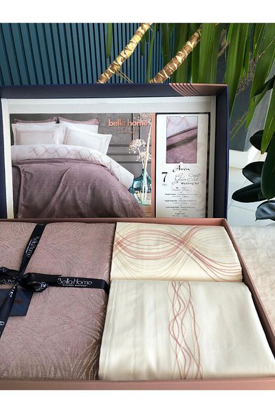 Bikaya Home Aren 7 Piece Dowry Set for Bride - 100% Cotton