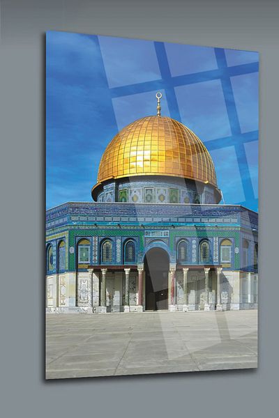 glassartdesign Mescid-I Aksa Glass Painting - Religious Painting - Islamic Painting