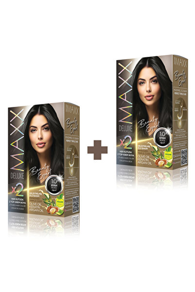 MAXX DELUXE 2'li Beauty Expert Set Saç Boyası 1.0 Siyah