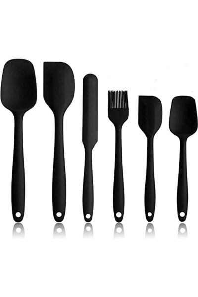 NEXIFY Silicone Spatula Set - 6 Piece Non-Stick Rubber Spatula Set, Heat-Resistant Spatula Kitchen Utensils
