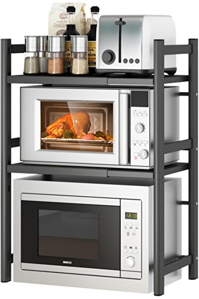 Xess Extendable Microwave Oven Rack, Microwave/Toaster Shelf Heavy Duty Stand...