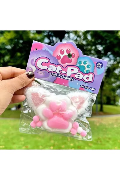 NB market Kulaklı Pembe Kedi Patisi Taba Sukuşi Squishy Stres Oyuncağı Yumuşa...