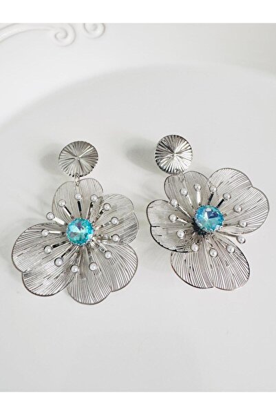 DEVİ fashion حلق تيلكاري فضي 6 سم