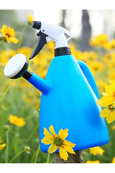 Generic 2 pieces of plastic watering cans, usually used for watering plants by hand