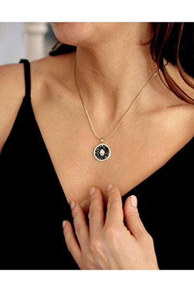 POSH AND PROUD FATMA ANA'NIN ELİ SİYAH CHARM KOLYE UCU