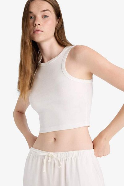 DeFacto New Season Fitted Halter Neck Ribbed Camisole Undershirt