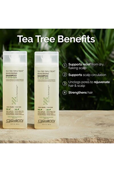 Giovanni Tea Tree Triple Treat Strengthening Shampoo - 8.5 oz (1 Pack)