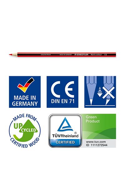 Staedtler 185 Noris Color Dry Crayons – (12, 18, 24, 36 Color Options)