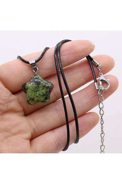 İPAR AKSESUAR Leather Star End Necklace