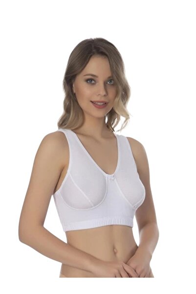 Ebru Pack of 6 Thick Strap 100% Cotton Half Singlet (Lambada Mother Bra) Ebru2501