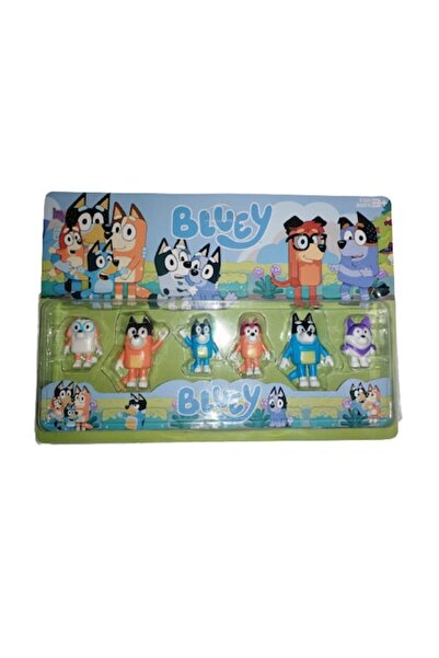 OEM Set 6 figurine Bluey și Bingo, Multicolore