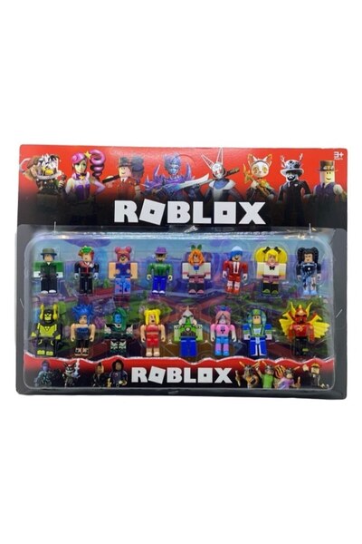 MASHASHOP Set 16 Figurines Roblox, Yellow/Blue, 6 cm