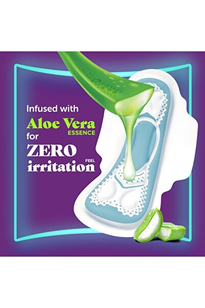 Always Cool & Dry, No Heat Feel, Maxi Thick, Large Sanitary Pads with Wings, 10 pad count