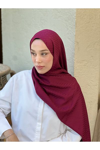 Modakaşmir Silky Jacquard Series Brick Pattern Shawl