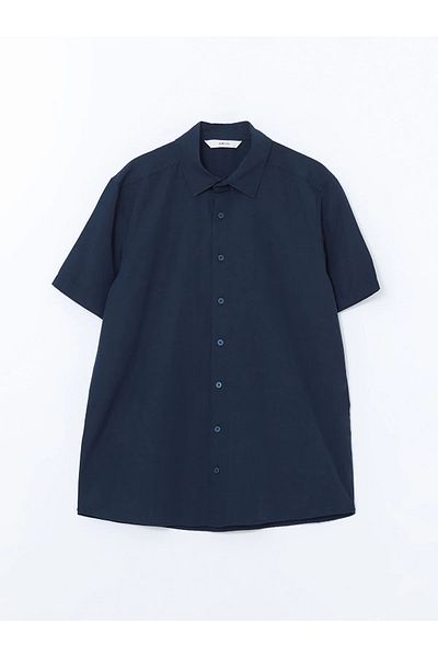 LC Waikiki Regular Fit Short Sleeve Poplin Men's Shirt