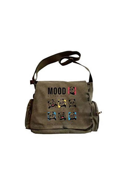 Gofeel حقيبة ماسنجر مطبوعة / حقيبة مدرسية / حقيبة كمبيوتر مع حزام وجيوب بسحاب