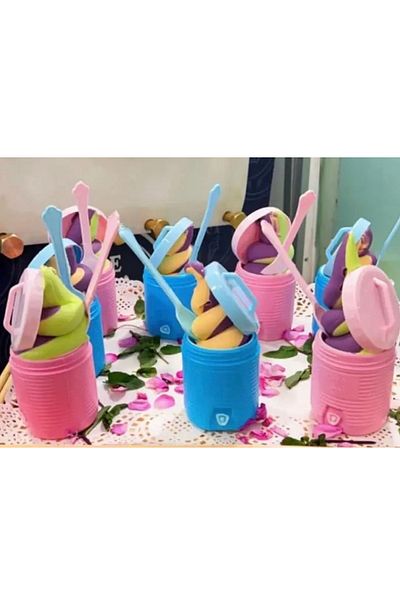 Generic 12-piece mini ice cream container set