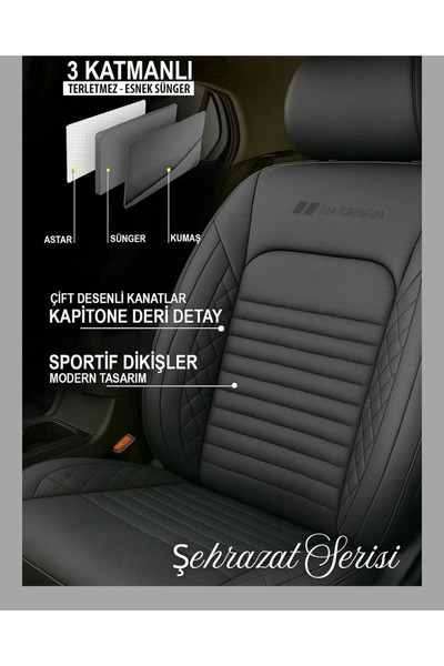 Galaxy Nissan Pulsar Compatible Sharazad Series Auto Seat Cover