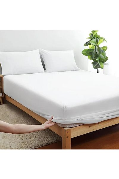 Erays Home Single Plain Pollycotton Elastic Sheet Single Sheet 100x200 Economic Sheet