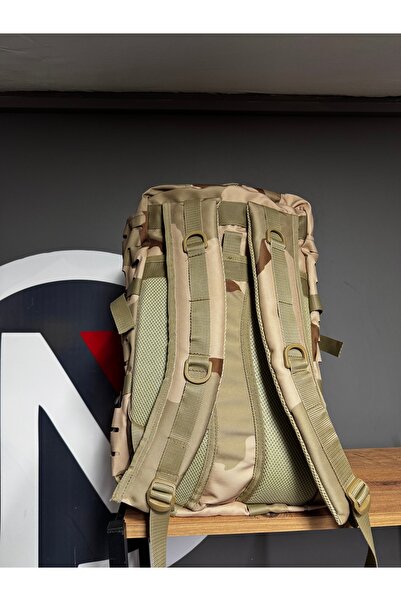 North 45 Litre Bej Kamuflaj Sırt Çantası – Taktik ve Outdoor Kullanıma Uygun