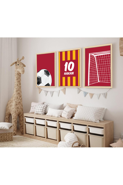 NT Handmade Doğal Ahşap Çerçeveli UV Baskı Kişiye Özel Taraftar Takımlı Duvar...