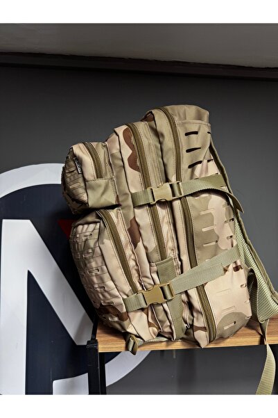 North 45 Litre Bej Kamuflaj Sırt Çantası – Taktik ve Outdoor Kullanıma Uygun