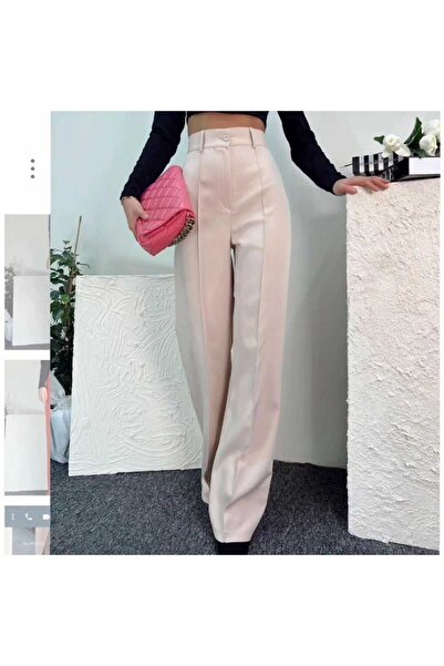 LAVA FASHION بنطلون Palazzo ذو قصة ضيقة للنساء من Cimalı ذو قصة ضيقة من التسع...