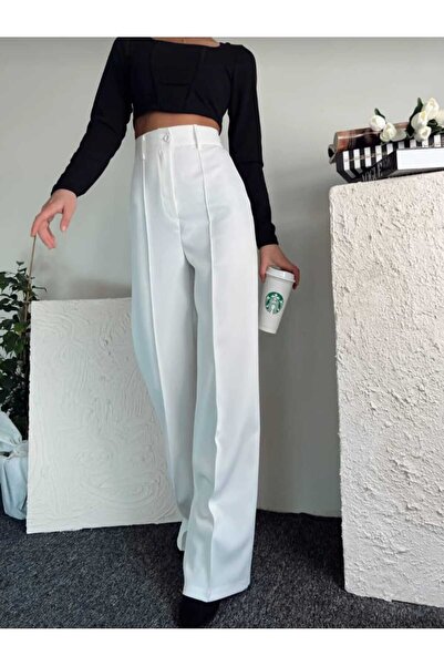 LAVA FASHION Çimalı Slim Fit Fit Women's Loose 90's High Loose Leg Slim Fit Fit Palazzo Pants