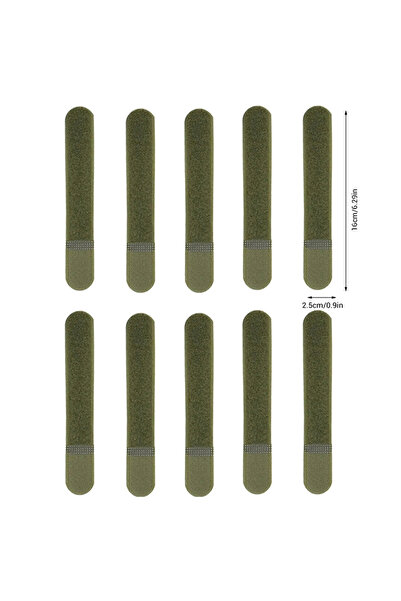 Choice 25 × 160 مم أخضر عسكري 10 قطع من أحزمة النايلون وربطات الكابلات وحزام ...