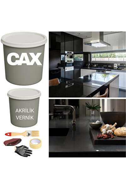 caxcolors MUTFAK-BANYO-FAYANS DÖNÜŞÜM BOYA SETİ 1 LİTRE SIVIYA DAYANIKLI + BO...