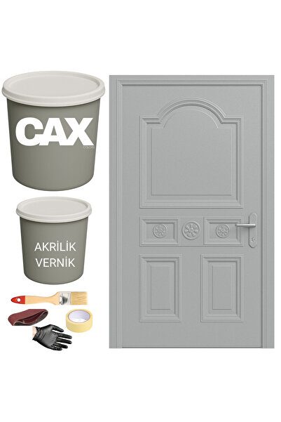 caxcolors METAL-ÇELİK-DÖKÜM VERNİKLİ KAPI AKRİLİK BOYA SETİ 1 LİTRE+500ML AKRİLİK KORUMA VE PARLAKLIK VERNİĞİ