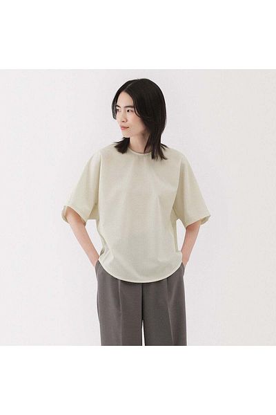 Muji Breathable Seersucker Short Sleeve Blouse