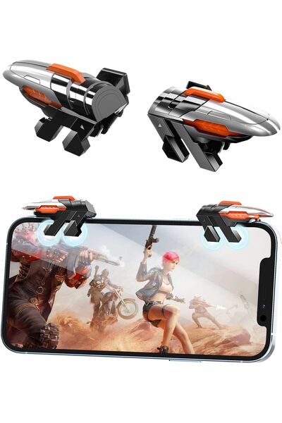 NO N4ME Mobile Game Controller with 6 Buttons for PUBG, Call of Duty, Fortnite - Compatible with iPhone, And