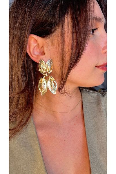 Lune Dor Accessories Brand Model M.N.G Steel Butterfly Earrings