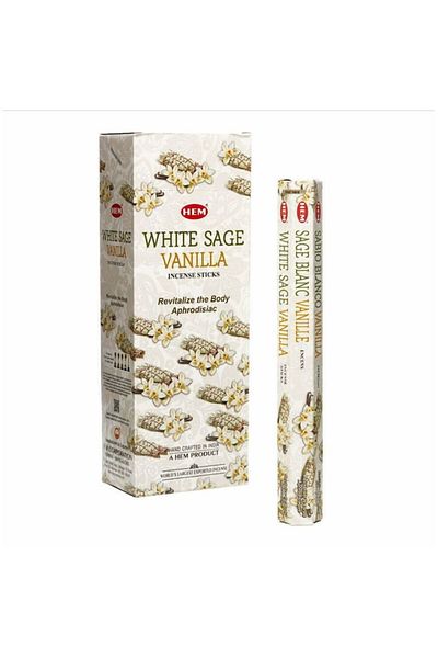 Hem Set Incense Sticks White Sage Vanilla 120 pcs