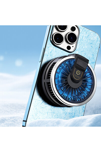 Fibaks Phone Tablet Cooler Fan 10W Power Radiator with Magsafe Magnetic Ring Design Stand