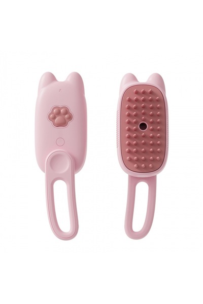Choice3 Pink 3 in 1 Pet Electric Steam Brush Cat and Dog Cleaning Spray Massage Grooming Comb Retractable Ha
