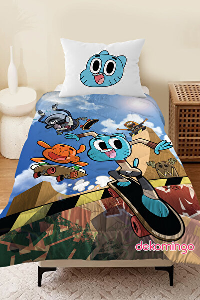 dekomingo GUMBALL DESENLİ ÇOCUK ODASI YORGAN SETİ
