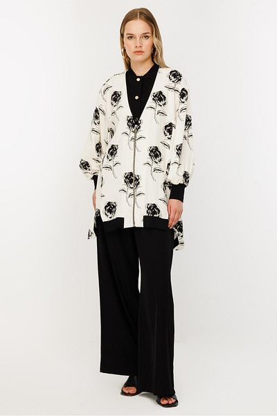 Ghisa Collar Detailed Suit Ecru