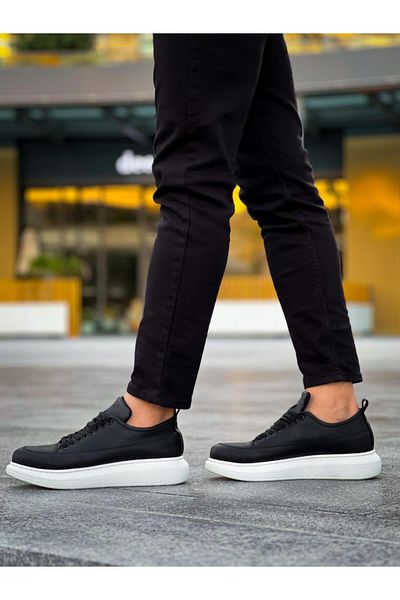 K&A Casual Shoes 814 Black (White Sole)