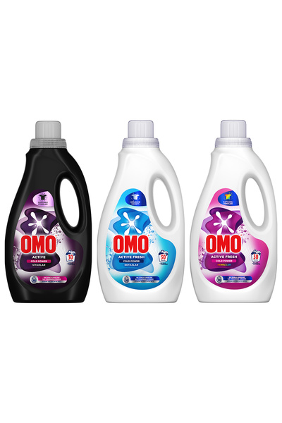 Omo Active Fresh Cold Power Renkliler Sıvı 1500ml x1 Siyahlar 1500ml x1 Beyazlar Sıvı 1500ml x1