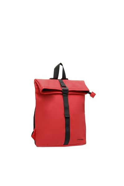 NEW REBELS Mart Backpack - Los Angeles Rolltop Mini, Color Red, Dimensions 27x8x33 cm