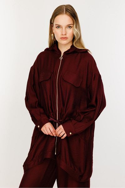 Ghisa Hooded Suit Bordo