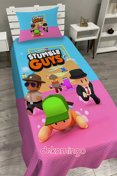 dekomingo مجموعة بيكيه لغرفة الأطفال منقوشة من Stumble Guys